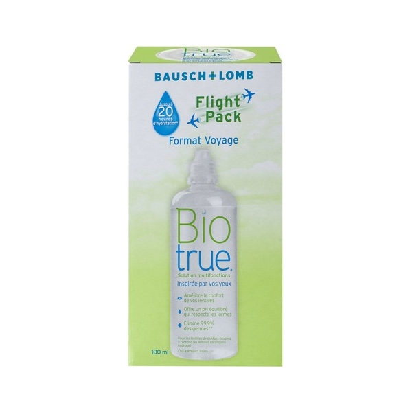 Biotrue Flight Pack 100ml - Produit pour lentilles