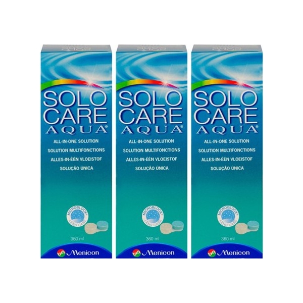 Solocare Aqua Multipack Eco 3x360ml - Produit pour lentilles